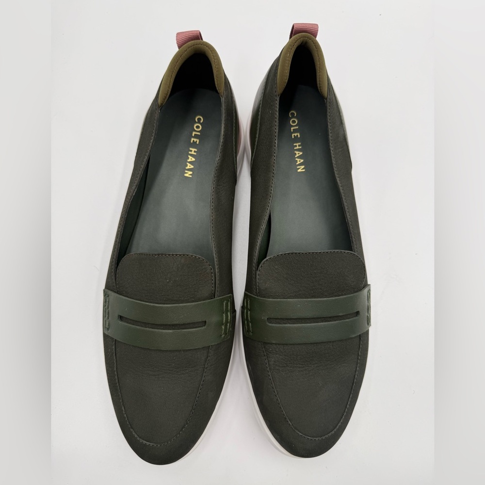 Cole Haan Women's Lady Essex Penny Loafer Dark Kombu Leather SZ 11 - Picture 6 of 7